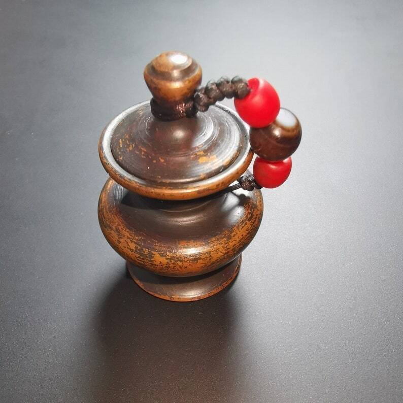 Gandhanra Vintage Tibetan Mini Copper Jar with Lid