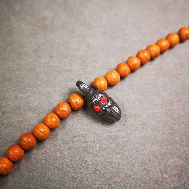 Mala Counter Clip,Skull Bum Counter Clip for Prayer Beads