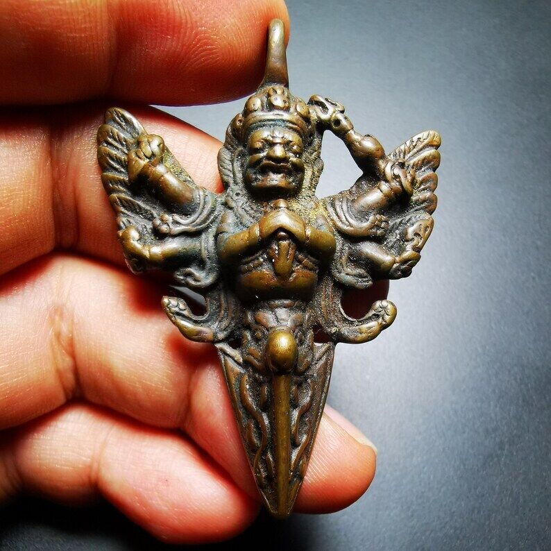 Thokcha Amulet Pendant,Mahakala Phurba, Buddhist Protector Deity