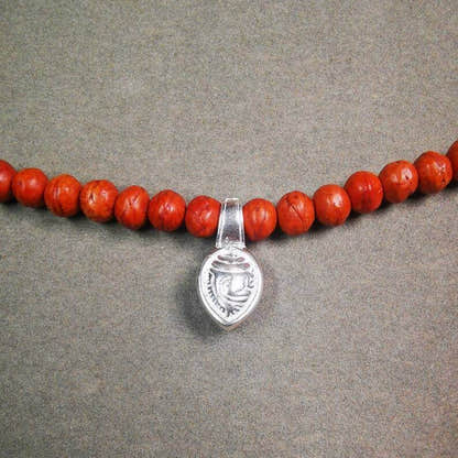 Mala Counter Clip,Shankha Conch Shape Bum Counter Clip for Prayer Beads - Tibetan Buddhist mala beads, front view