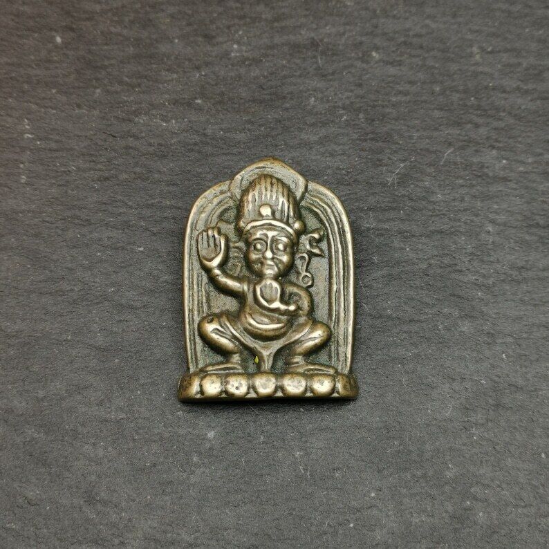 Vajrapani Amulet,Tibetan Buddhism Statue Badge,1.65"×1.14"