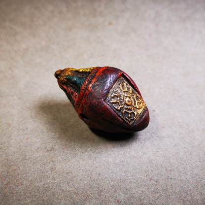 Niang La Tsa Tsa Statue Amulet,Stupa Pendant,2.52" - Tibetan Buddhist amulet, view 5