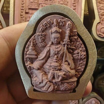 Guru Rinpoche Tronyer Chen Tsa Tsa Mold - Tibetan tsa tsa mold, front view