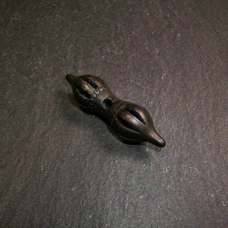 Vintage Vajra Dorje Amulet,1.5" - Tibetan Buddhist amulet, view 7
