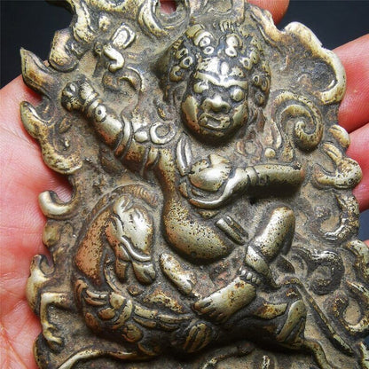 Gandhanra Antique Tibetan Buddhist Statue,Palden Lhamo, Magzor Gyalmo,Shri Devi