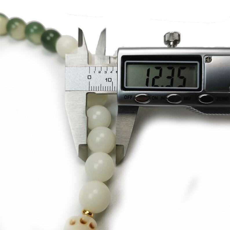 Wrist Mala, Bracelet Prayer Bead 16" Length - Tibetan Buddhist mala beads, size reference