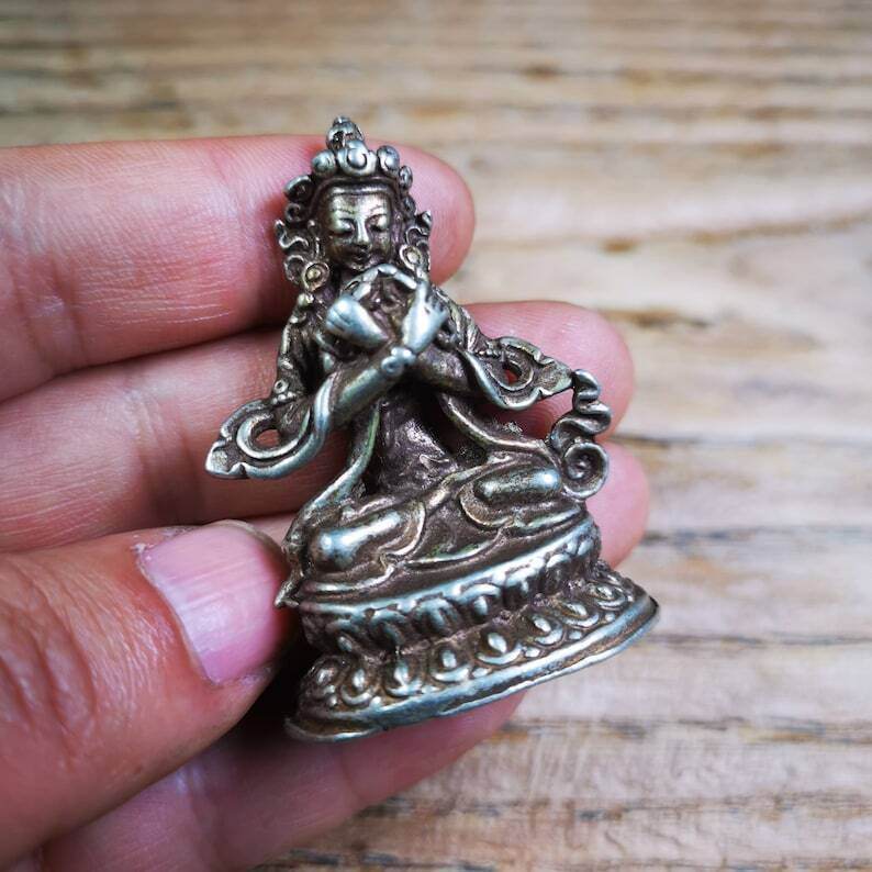 Vajrasattva Buddha Statue - Tibetan Buddhist statue, size reference
