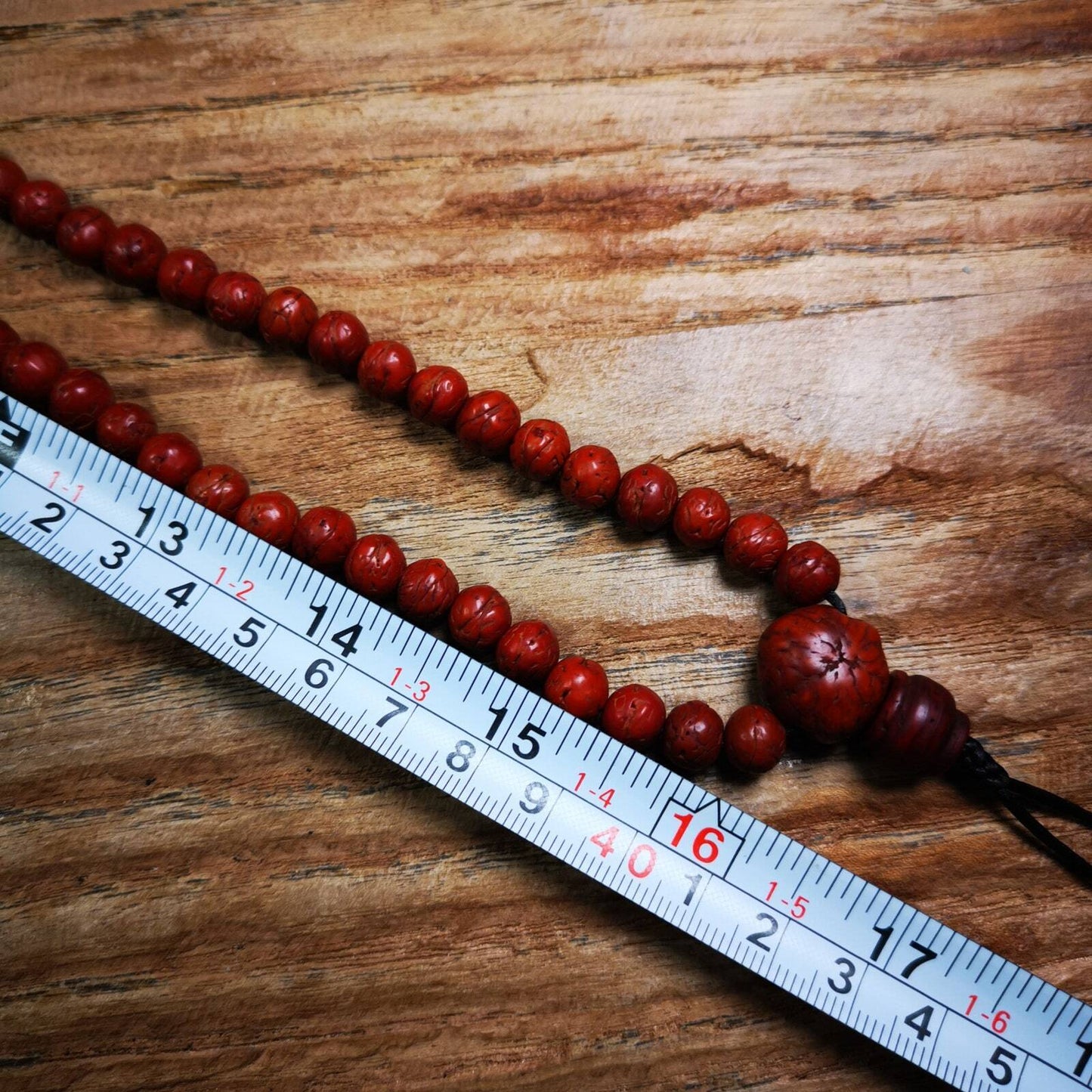 Old 108 Bodhi Beads Mala,9mm Prayer Beads Necklace,84cm Long