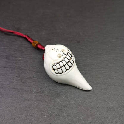 White Conch Shankha 2.2" - Tibetan Buddhist art, view 7