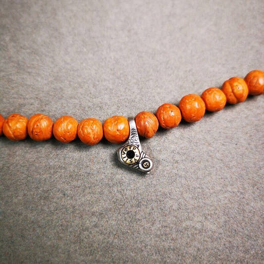Mala Counter Clip 0.51" - Tibetan Buddhist mala beads, front view