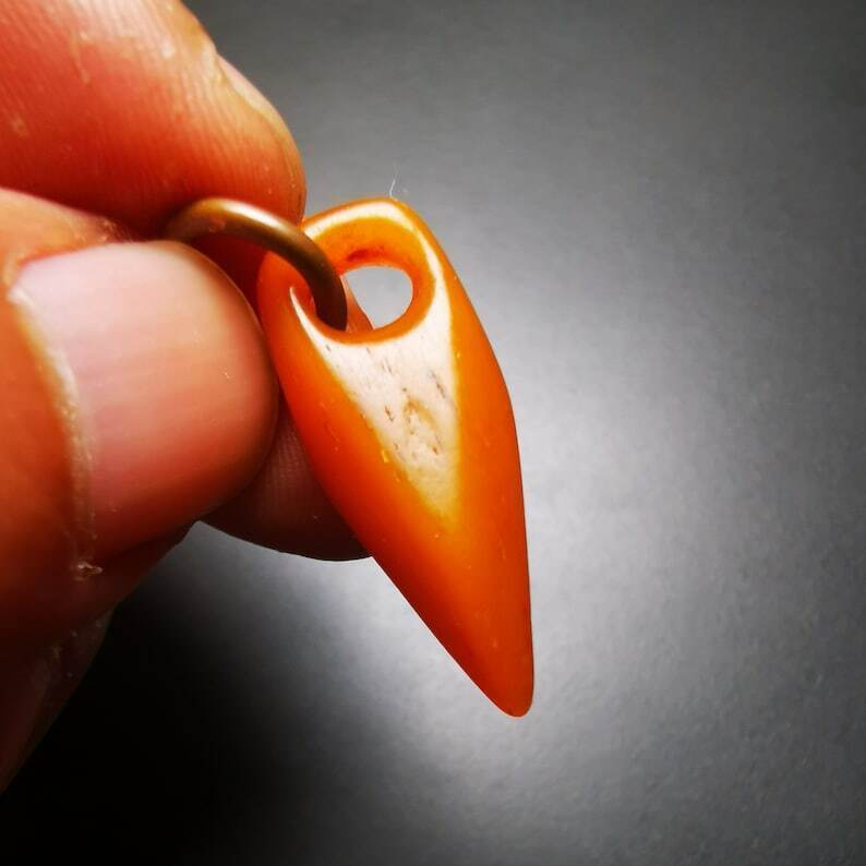 Yak Bone Carved Amulet Kila Dorje Phurba - Tibetan Buddhist amulet, view 6