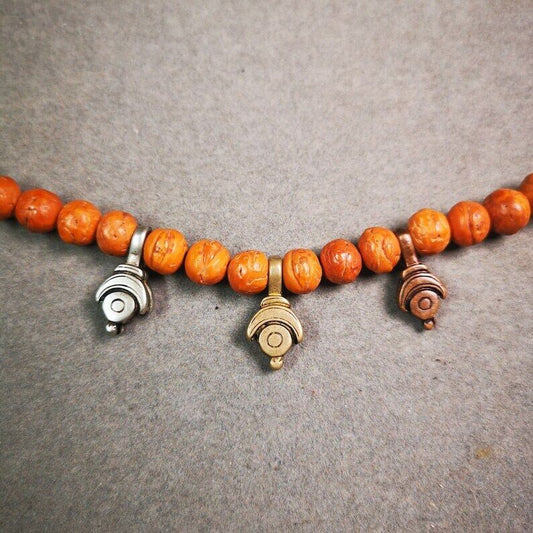 Mala Pendant,Mani Jewel Shape Bum Counter Clip for Prayer Beads