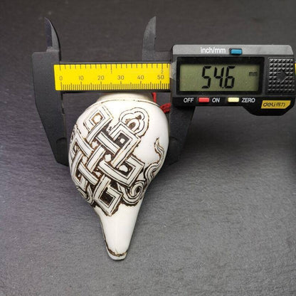 White Conch Shankha 3.66"×2.17"