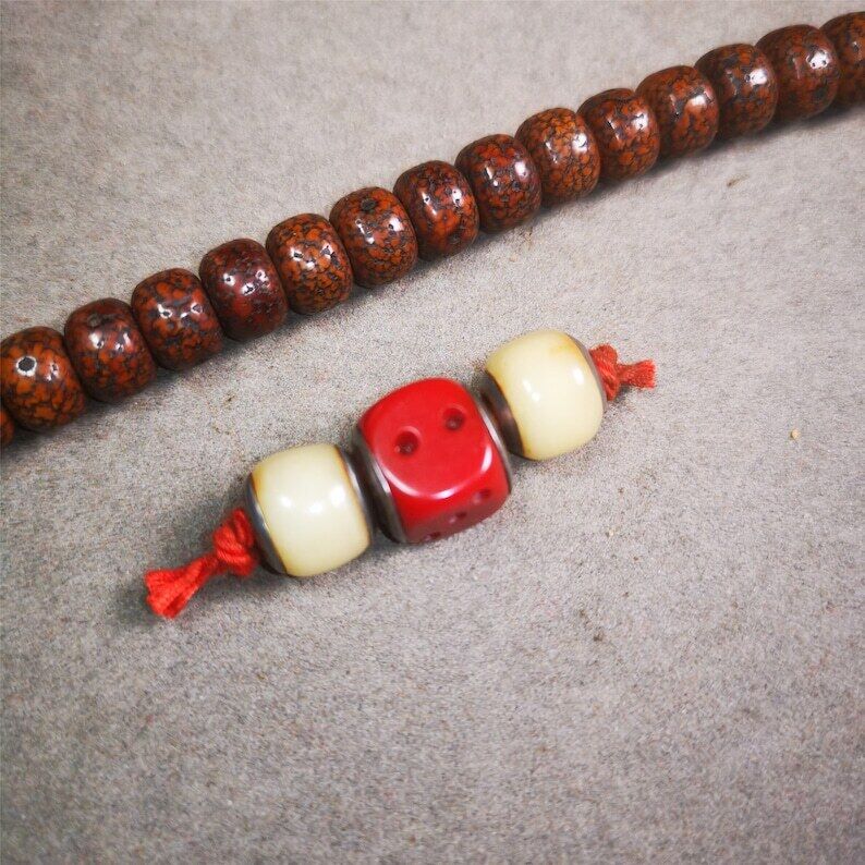 Mala Spacer Bead,Yak Bone Dice Marker Beads