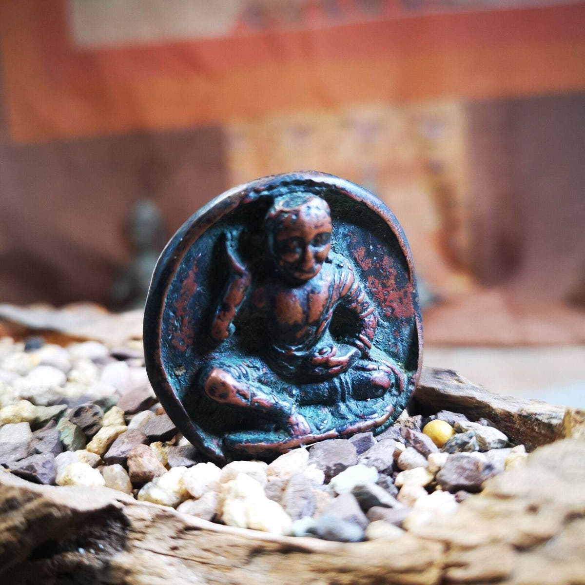 Jetsun Milarepa Statue - Tibetan Buddhist statue, close-up detail