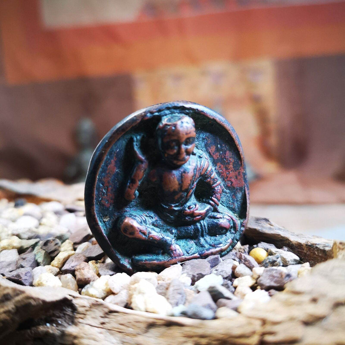 Jetsun Milarepa Statue - Tibetan Buddhist statue, close-up detail
