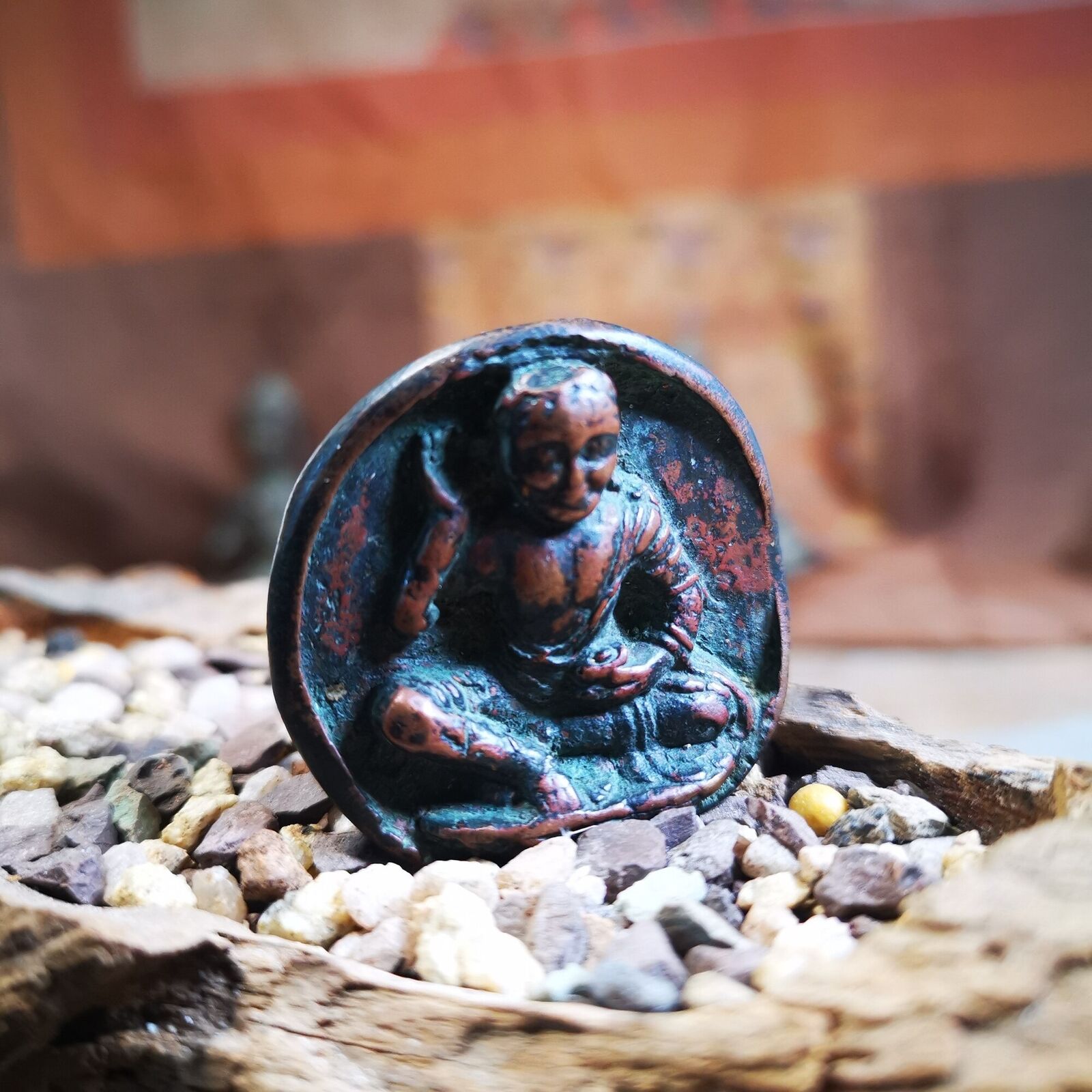 Gandhanra Acient Small Jetsun Milarepa Statue From Kathok Monastery,80 years old