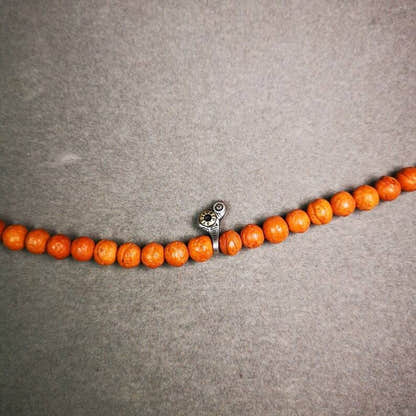 Mala Counter Clip 0.51" - Tibetan Buddhist mala beads, close-up detail