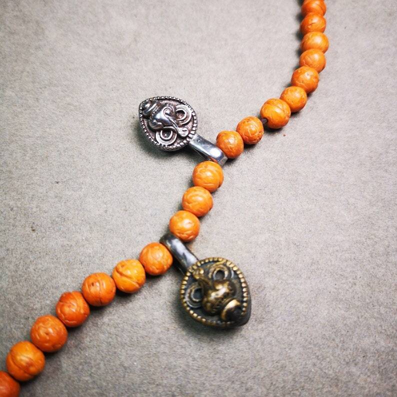 Mala Counter Clip,Bum Counter Clip 1.1" - Tibetan Buddhist mala beads, size reference