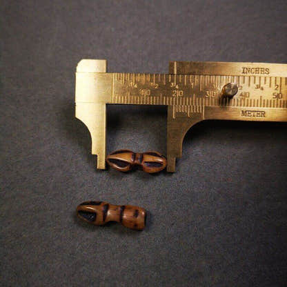 Yak Bone Carved Amulet Vajra and Kila Dorje Phurba Pendant - Tibetan Buddhist amulet, view 8