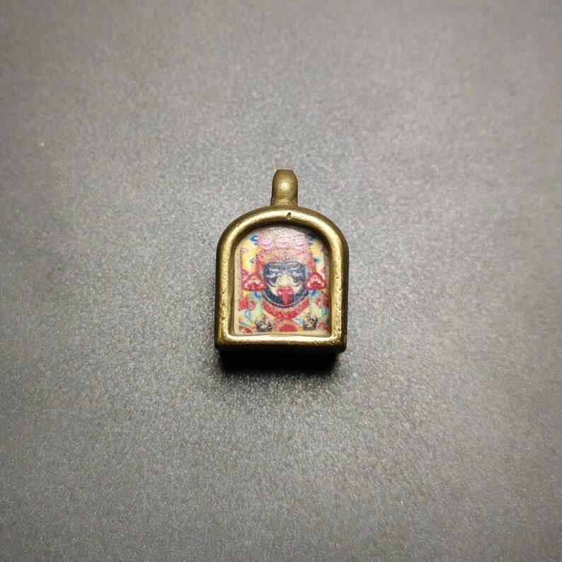 Gau Ghau Shrine,Drashi Lhamo,Zashi Lhamo,Altar Amulet Pendant - Tibetan Buddhist amulet, view 6