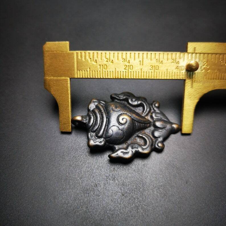 Shankha,Divine Conch Badge,Tibetan Buddhist Amulet Pendant - Tibetan Buddhist amulet, view 9