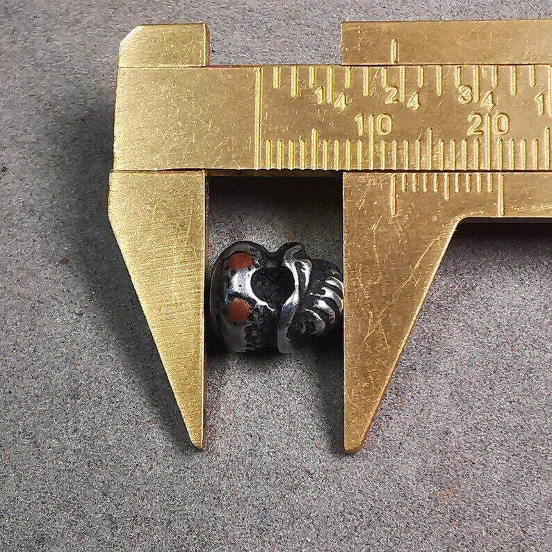 Amulet,Pendant Bead,Spacer Bead for Mala,Prayer Bead Accessories - Tibetan Buddhist mala beads, size reference