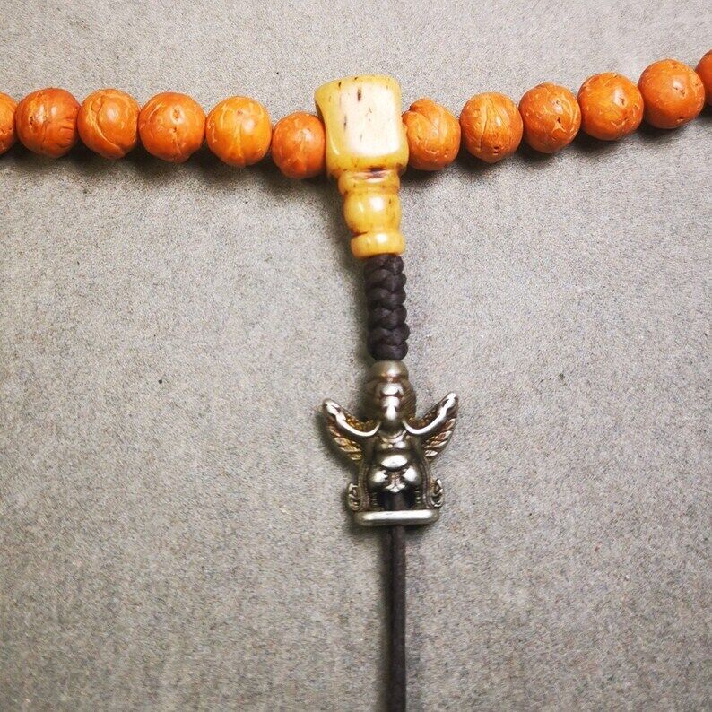 Amulet,Garuda Pendant,Prayer Bead,0.7" × 0.6"