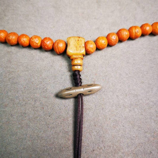 Amulet,Vajra Pendant for Mala,Bag Hanging,0.98" - Tibetan Buddhist mala beads, front view