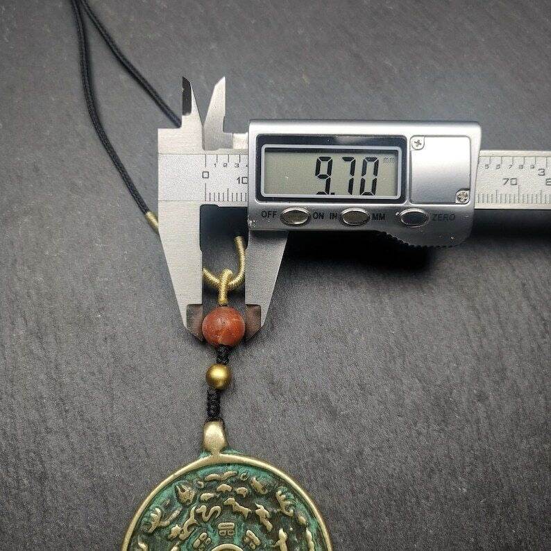 Calendar Amulet Sipaho Badge - Melong Mirror 43mm - Tibetan Buddhist amulet, view 7
