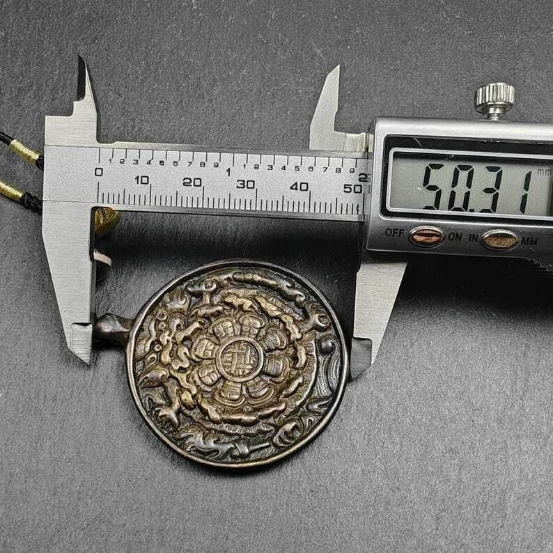 Calendar Amulet Sipaho Badge - Melong Mirror,43mm - Tibetan Buddhist amulet, view 7