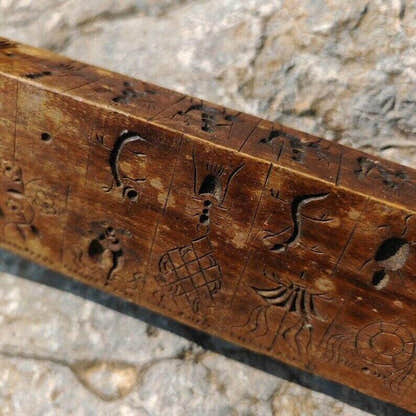 Buddhist Zanpar Wooden Mold Stick - Tibetan Buddhist art, view 7