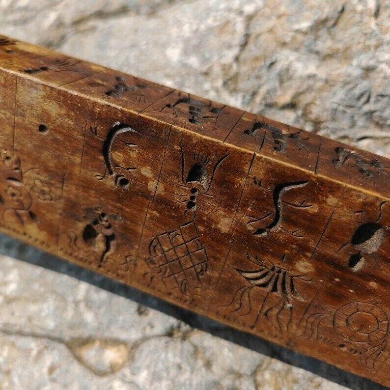 Buddhist Zanpar Wooden Mold Stick - Tibetan Buddhist art, view 7