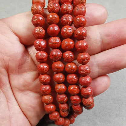 Old 108 Bodhi Beads Mala,9mm Prayer Beads Necklace,84cm Long