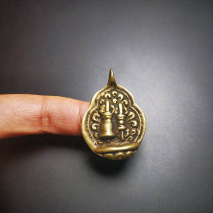 Buddhist Amulet,vajra club and tribu bell Pendant - Tibetan Buddhist amulet, view 7