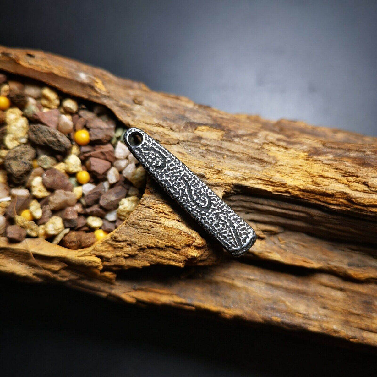 Thokcha Amulet Pendant,Mini Tibetan Ladder of Heaven - Tibetan Buddhist amulet, detailed view