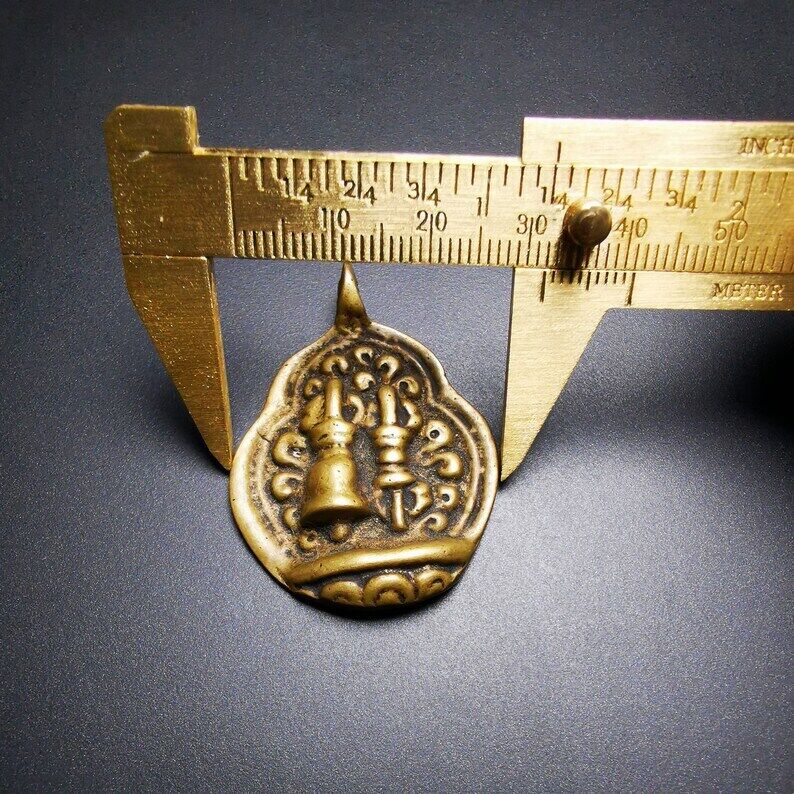 Buddhist Amulet,vajra (club) and tribu (bell) Pendant