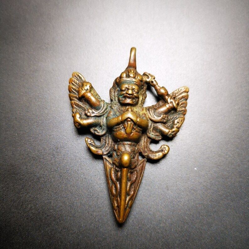 Thokcha Amulet Pendant,Mahakala Phurba, Buddhist Protector Deity