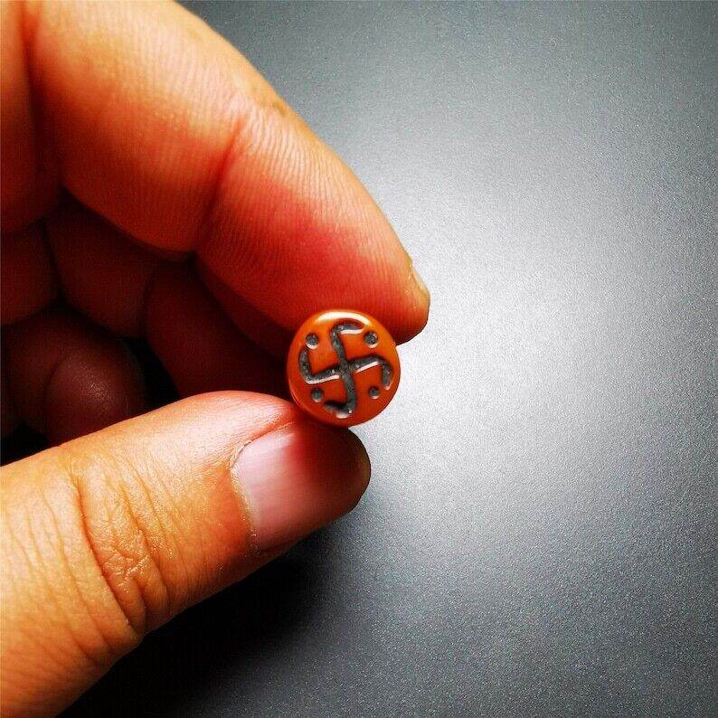 Yak Bone Carved Seal Amulet - Tibetan Buddhist amulet, view 5