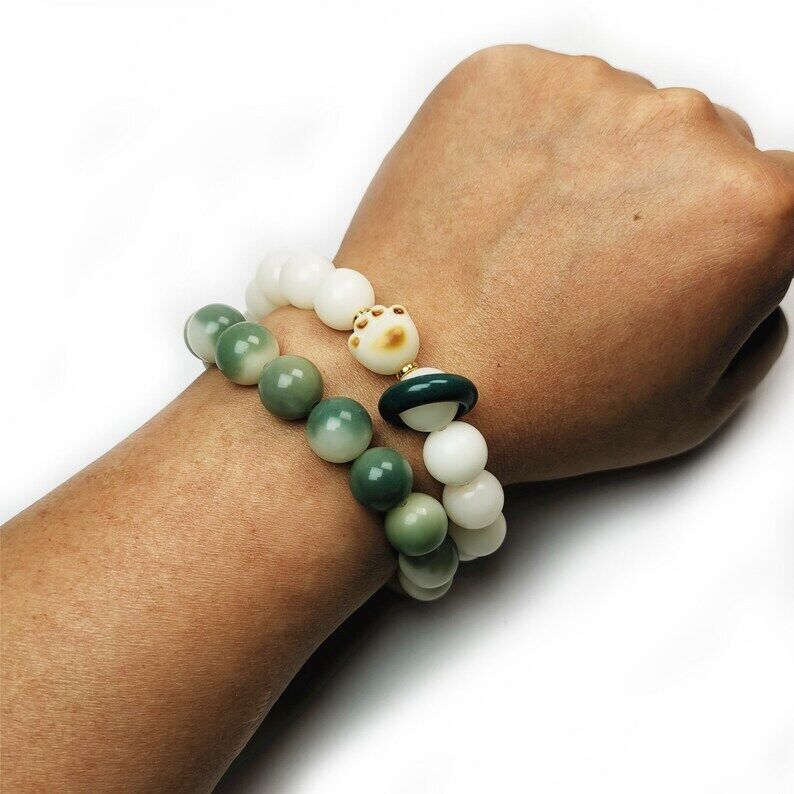 Wrist Mala, Bracelet Prayer Bead 16" Length - Tibetan Buddhist mala beads, view 9