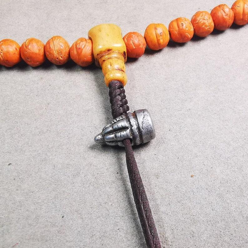 Amulet,Stupa Bead Pendant for Mala,Bag Hanging,Prayer Bead,0.6" - Tibetan Buddhist mala beads, view 4