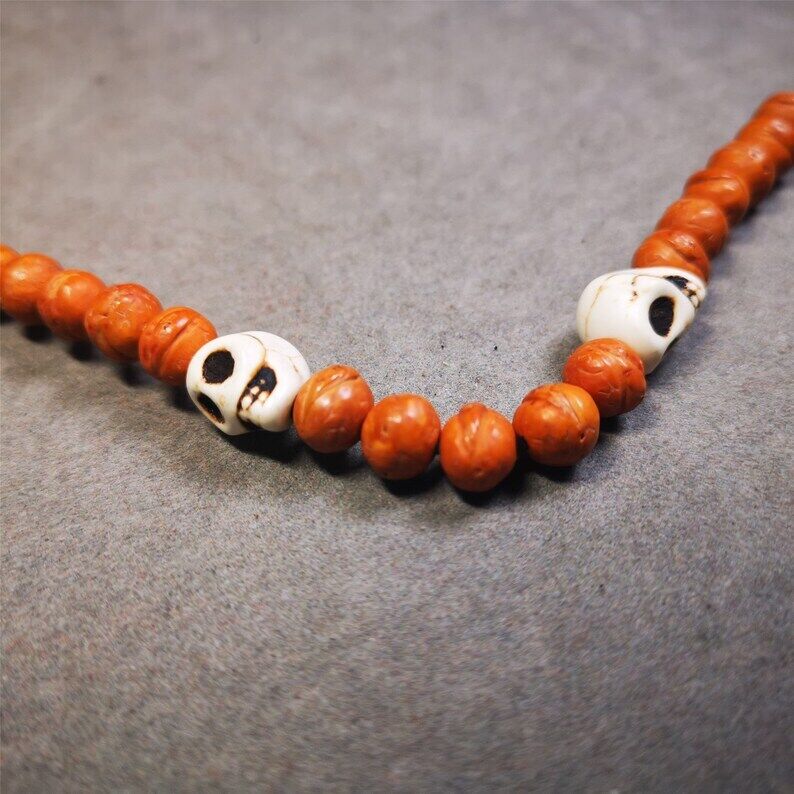 Mala Spacer Beads,Citipati Skull Marker Beads 0.4"×0.47"