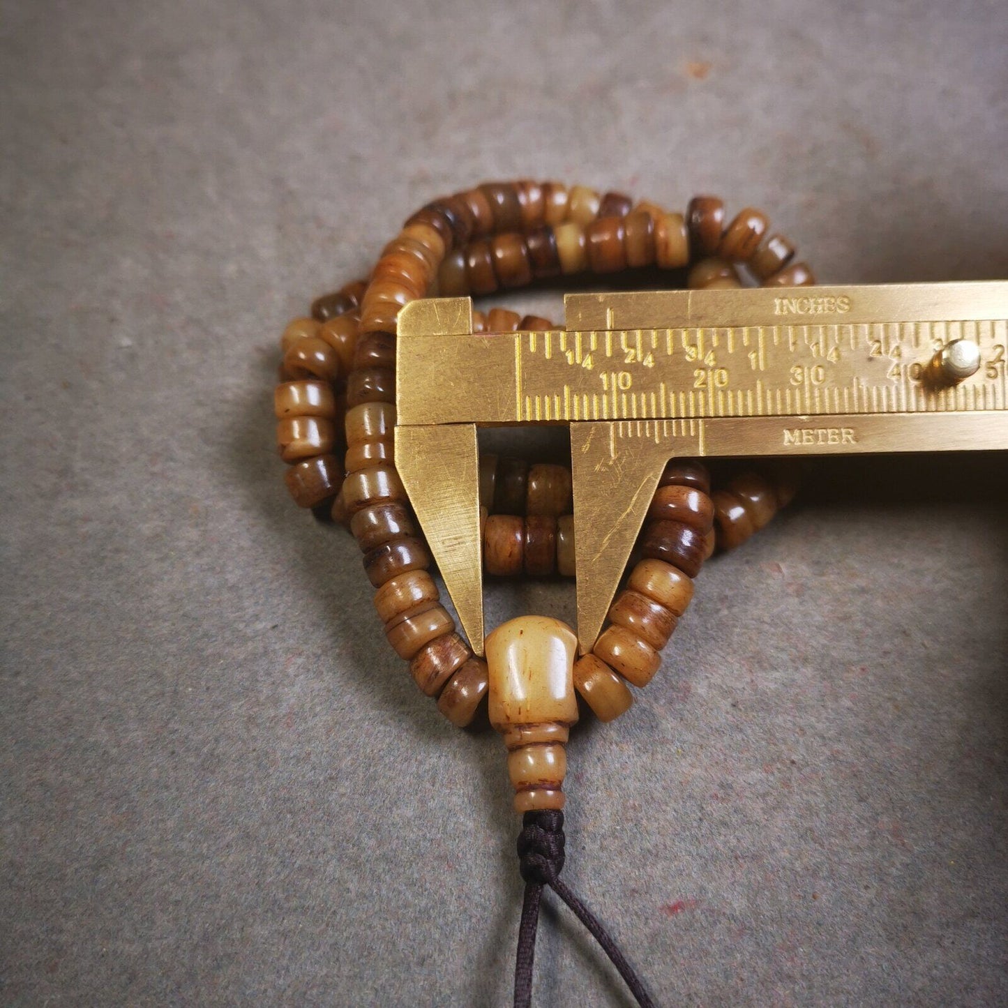 Yak Bone Mala,108 Prayer Beads Necklace,Small Size