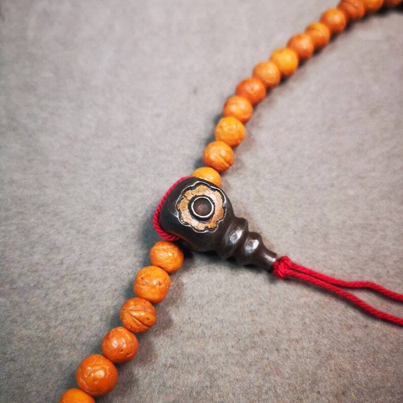 Mala Guru Bead, T-drilled 3-Hole Connector Bead