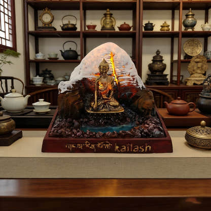 Mount Kailash Miniature Tibetan Home Decor & Spiritual Souvenir - Tibetan Buddhist art, view 6