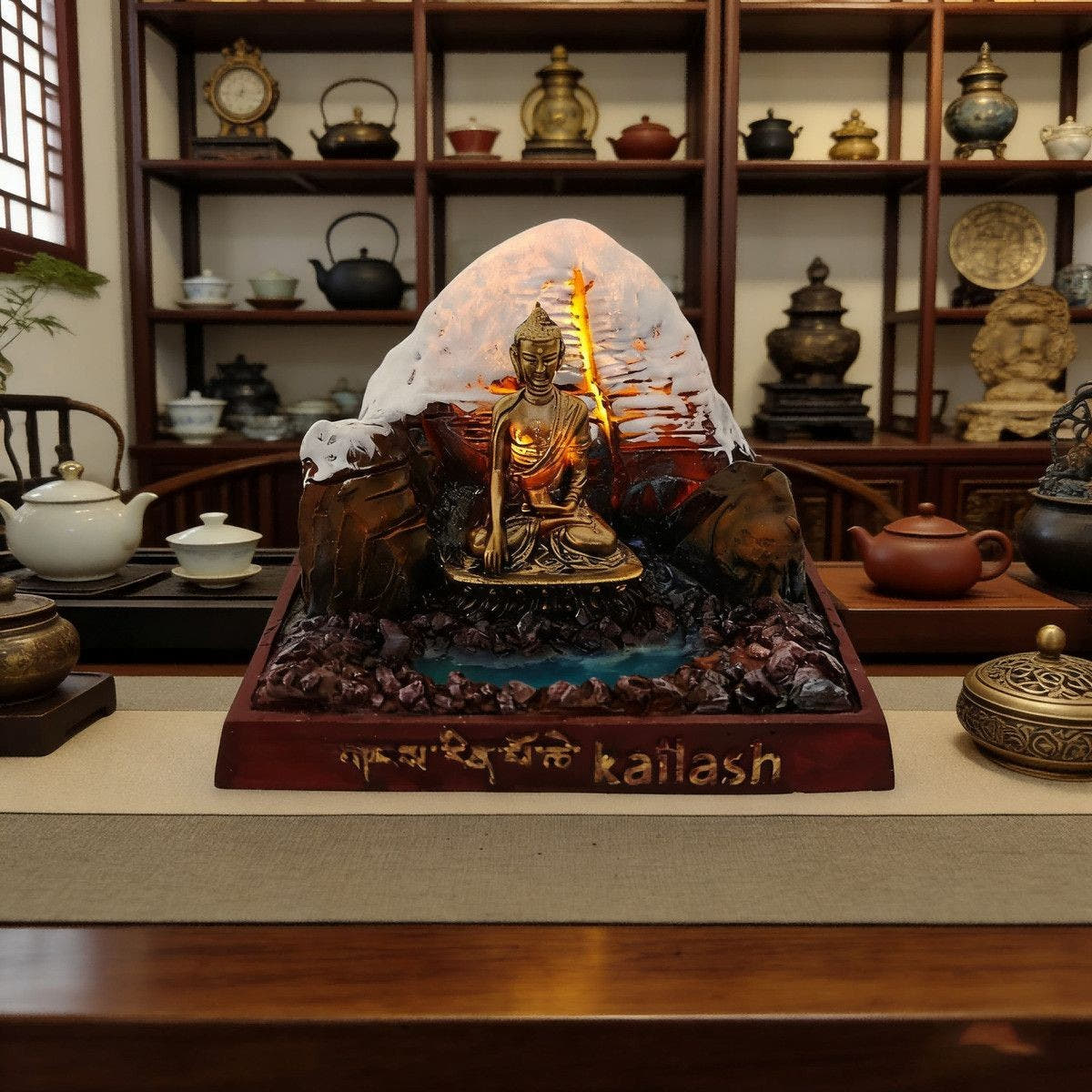 Mount Kailash Miniature Tibetan Home Decor & Spiritual Souvenir - Tibetan Buddhist art, view 6