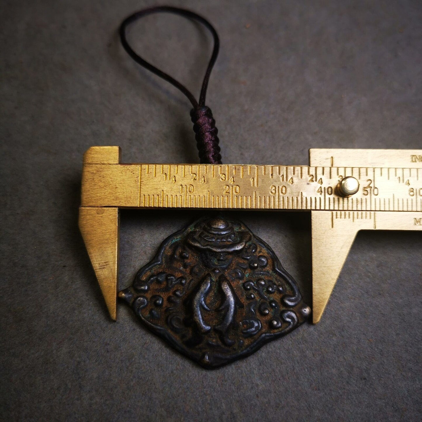 Buddhist Amulet, Vase and Golden Fish Badge,Thokcha