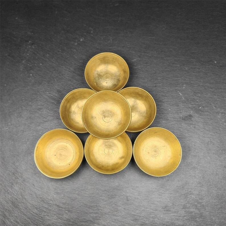 Water Offering Bowls,1 Set of 7 Yonchap Bowls,from Kathok