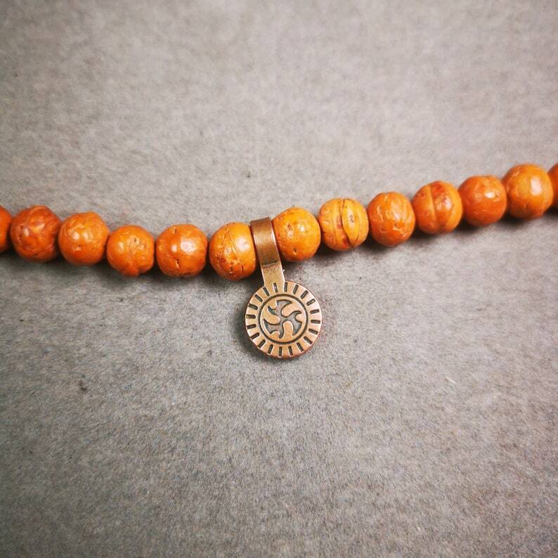 Old Buddhist Mala Counter Clip,Prayer Wheel Bum Counter Clip for Prayer Beads