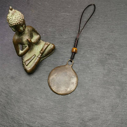 Buddhist Amulet Badge,Chenrezig 2.13"×1.65"